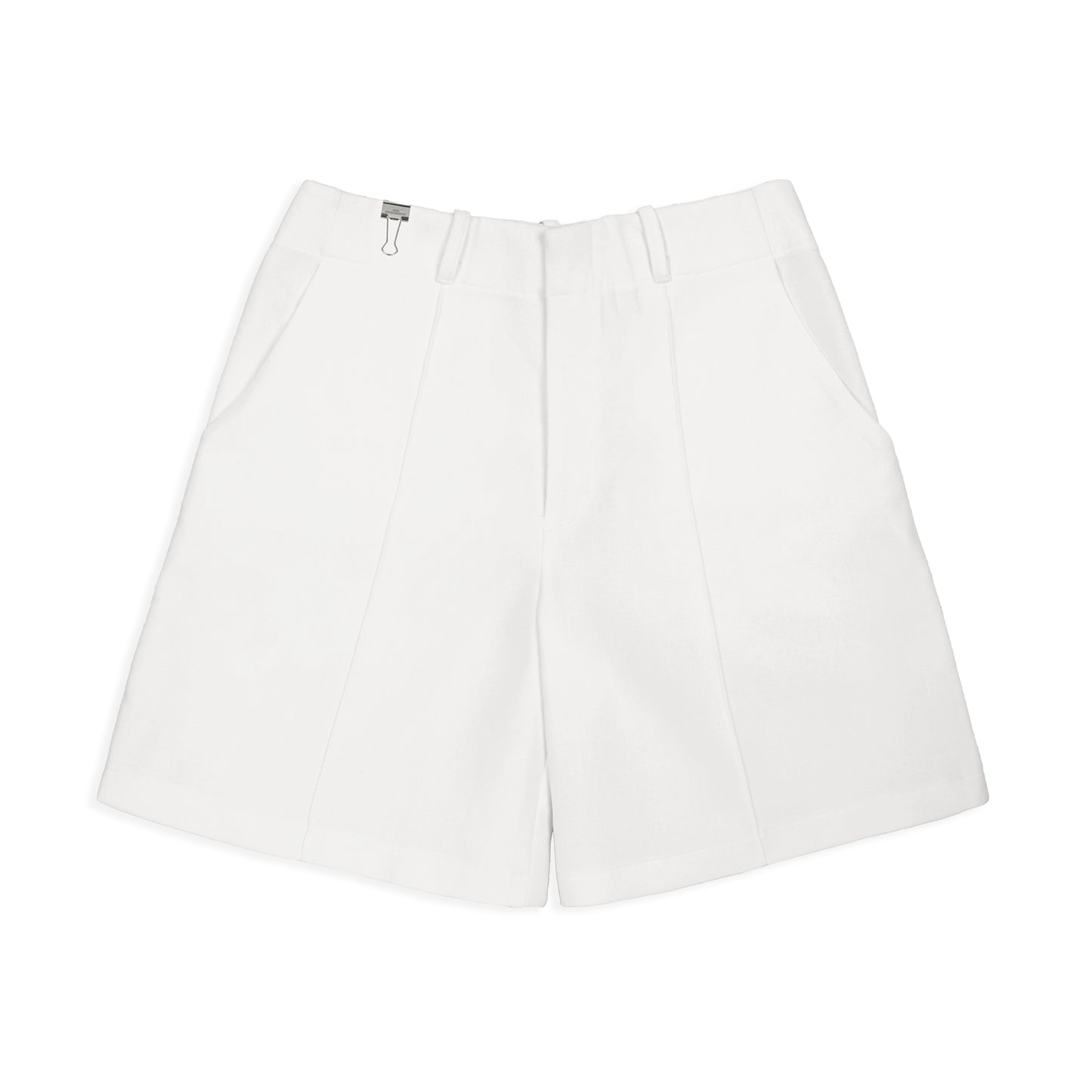 HIGH WAIST WHITE LINEN LEWIS SHORTS