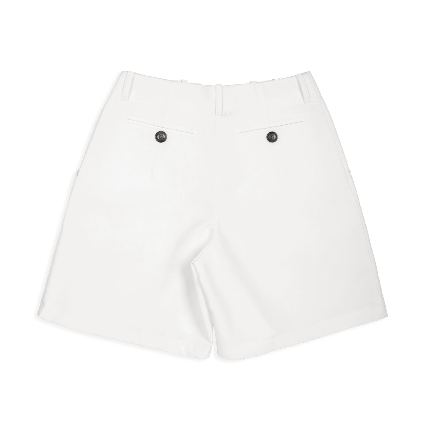 HIGH WAIST WHITE LINEN LEWIS SHORTS
