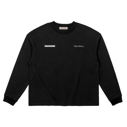 ME EMBROIDERY LONGTEE BLACK