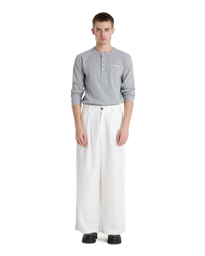 RIBBINORI NATURAL GREY LONG-SLEEVED
