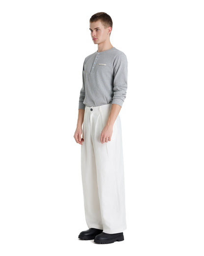 RIBBINORI NATURAL GREY LONG-SLEEVED