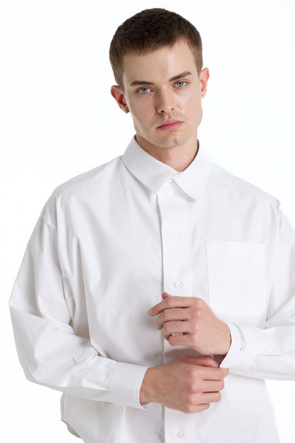 POPLIN COTTON 12 WHITE SHIRT