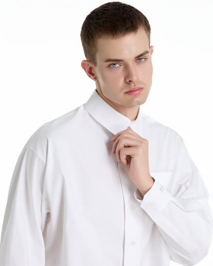 POPLIN COTTON 12 WHITE SHIRT
