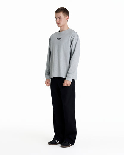 ME DISTRESSED PRINT LONGTEE GREY