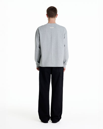 ME DISTRESSED PRINT LONGTEE GREY