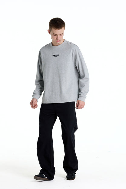 ME DISTRESSED PRINT LONGTEE GREY