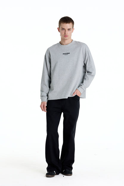 ME DISTRESSED PRINT LONGTEE GREY