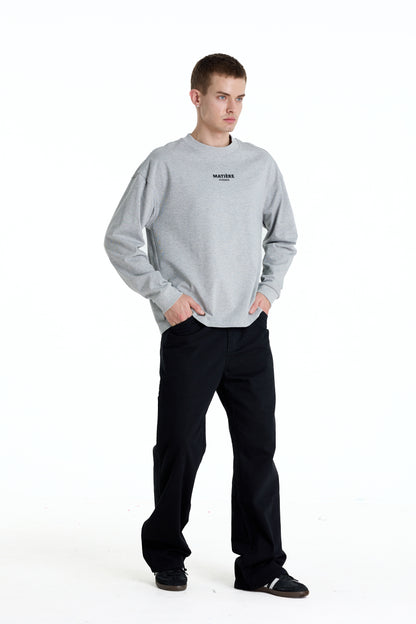 ME DISTRESSED PRINT LONGTEE GREY