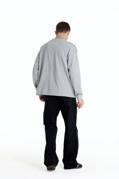 ME DISTRESSED PRINT LONGTEE GREY