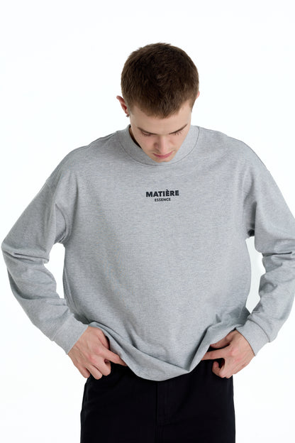 ME DISTRESSED PRINT LONGTEE GREY