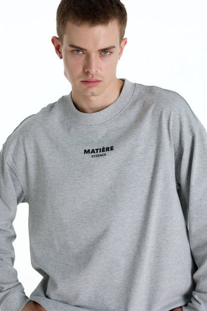 ME DISTRESSED PRINT LONGTEE GREY