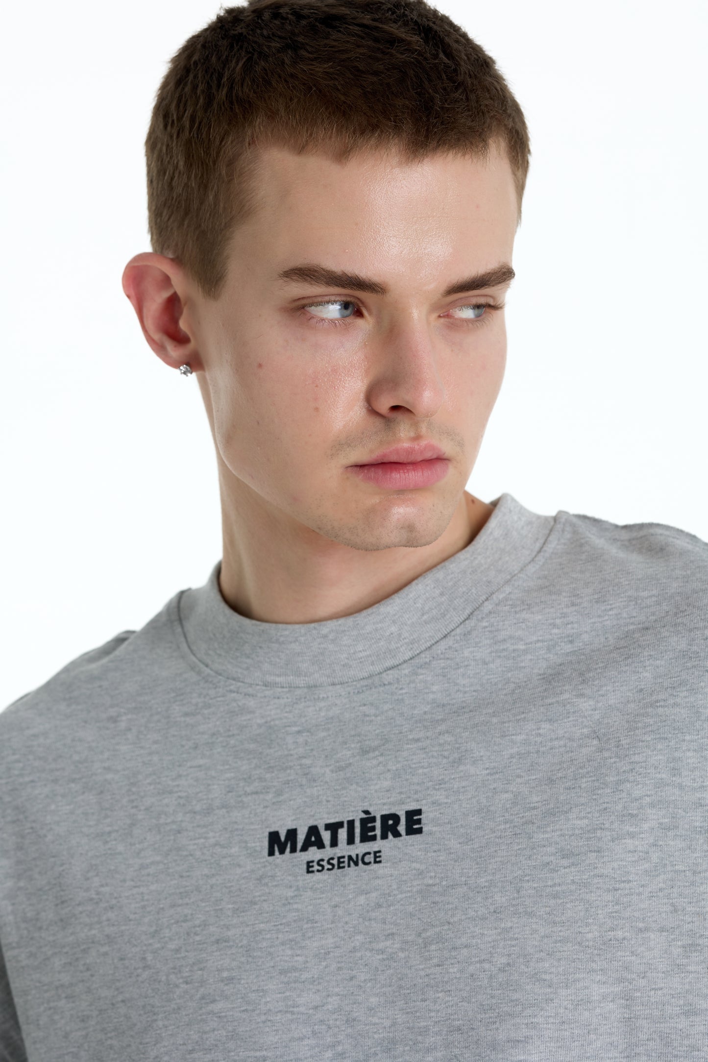ME DISTRESSED PRINT LONGTEE GREY