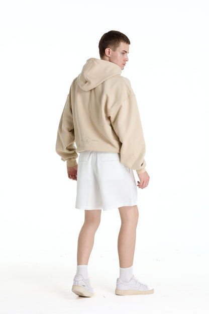 LOW WAIST WHITE LINEN LAINE SHORTS