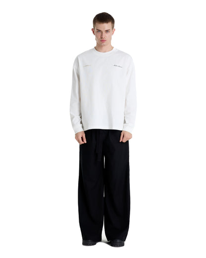 ME EMBROIDERY LONGTEE WHITE