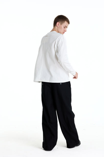ME EMBROIDERY LONGTEE WHITE