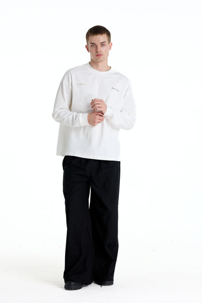 ME EMBROIDERY LONGTEE WHITE