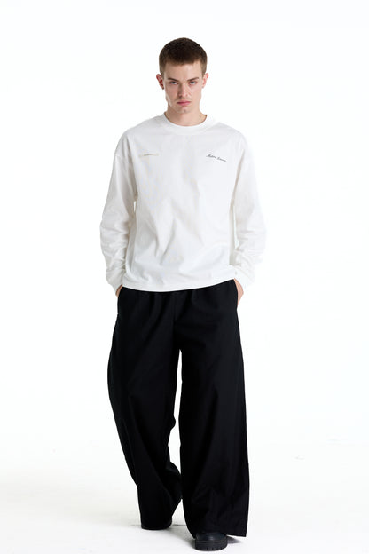 ME EMBROIDERY LONGTEE WHITE