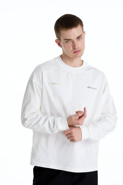 ME EMBROIDERY LONGTEE WHITE