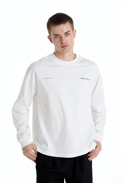ME EMBROIDERY LONGTEE WHITE