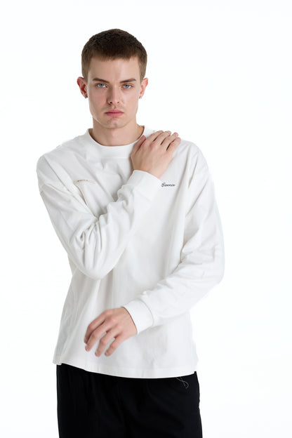 ME EMBROIDERY LONGTEE WHITE
