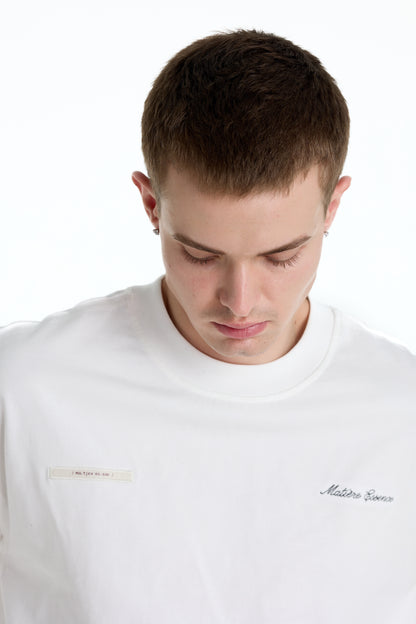 ME EMBROIDERY LONGTEE WHITE
