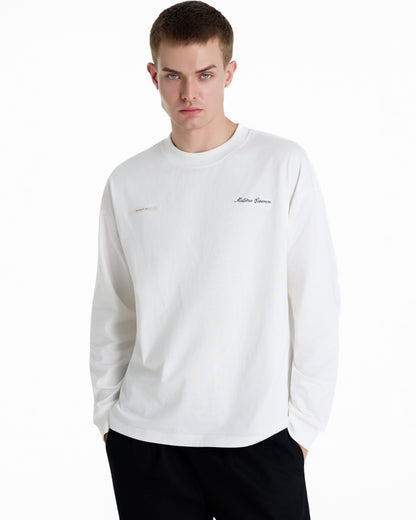 ME EMBROIDERY LONGTEE WHITE