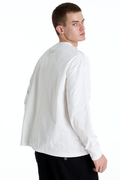 ME EMBROIDERY LONGTEE WHITE