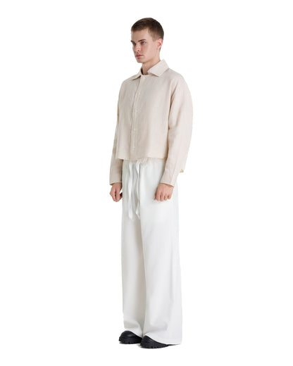 FRANCESCO LINEN TAN SHIRT
