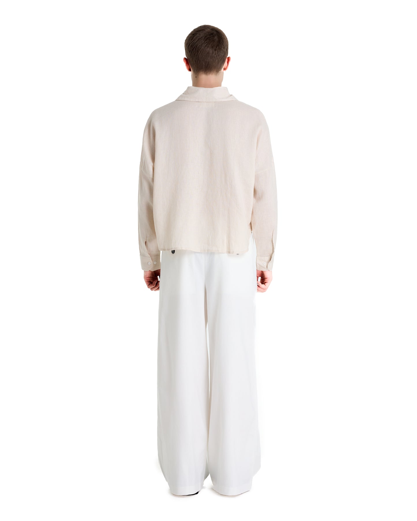 FRANCESCO LINEN TAN SHIRT