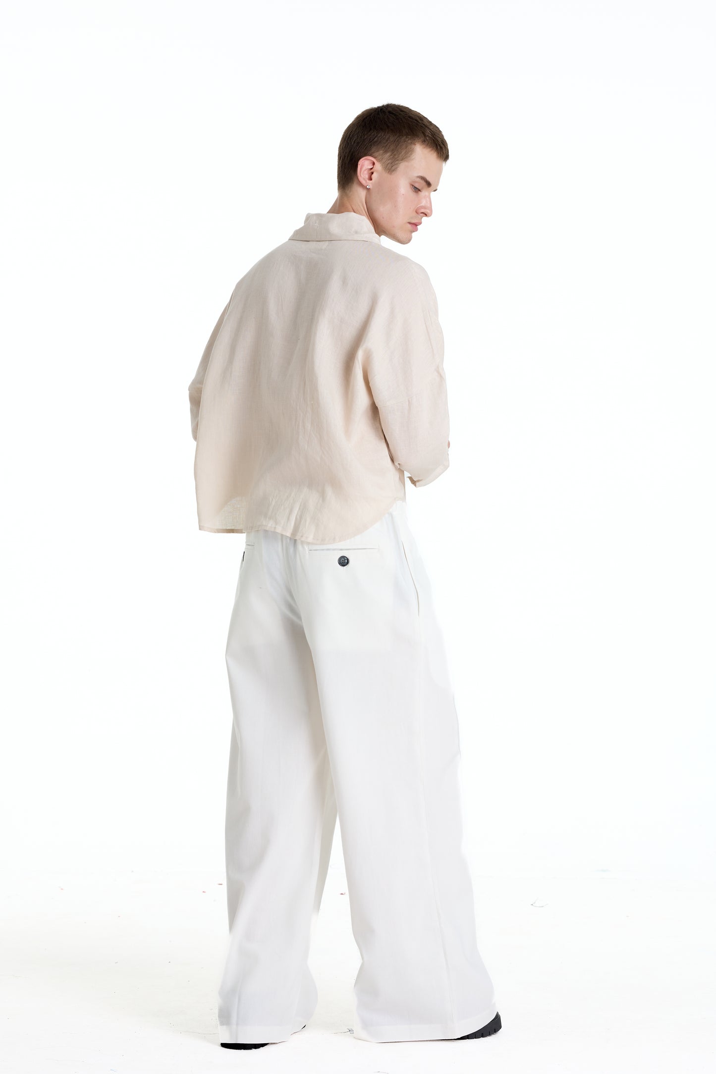 FRANCESCO LINEN TAN SHIRT