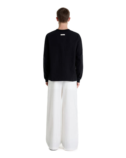 ME EMBROIDERY LONGTEE BLACK