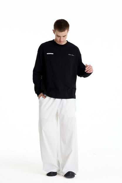 ME EMBROIDERY LONGTEE BLACK