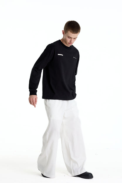 ME EMBROIDERY LONGTEE BLACK