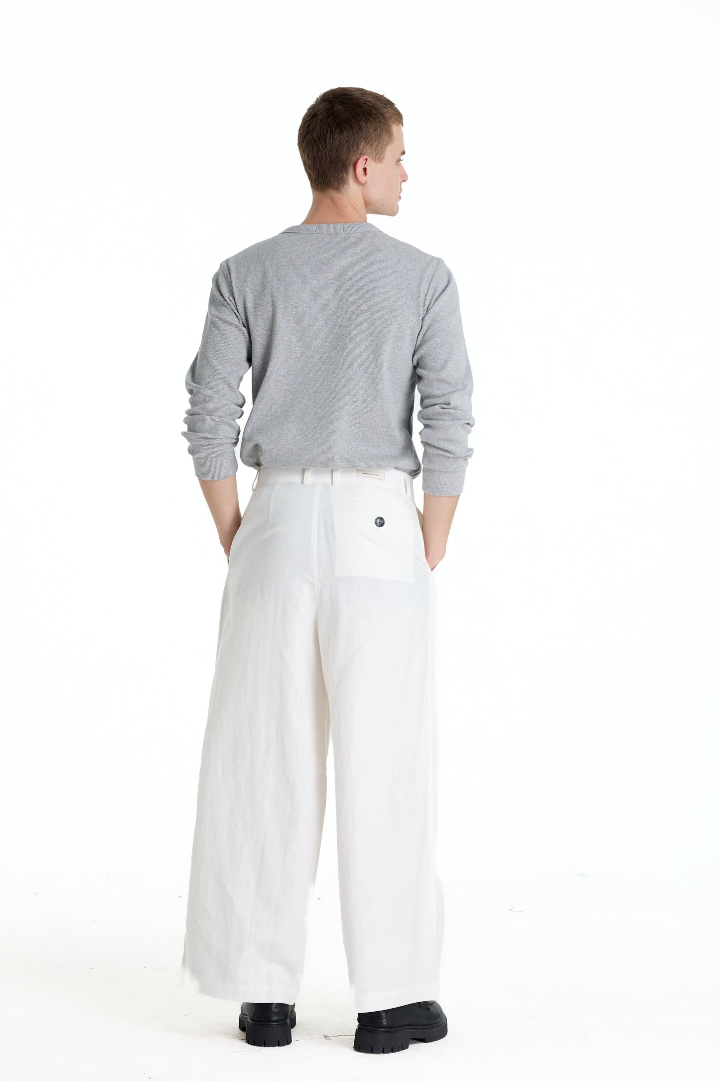 RIBBINORI NATURAL GREY LONG-SLEEVED