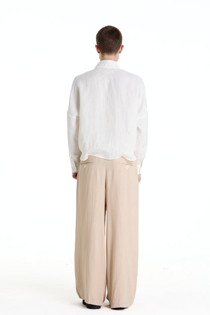 FRANCESCO LINEN WHITE SHIRT