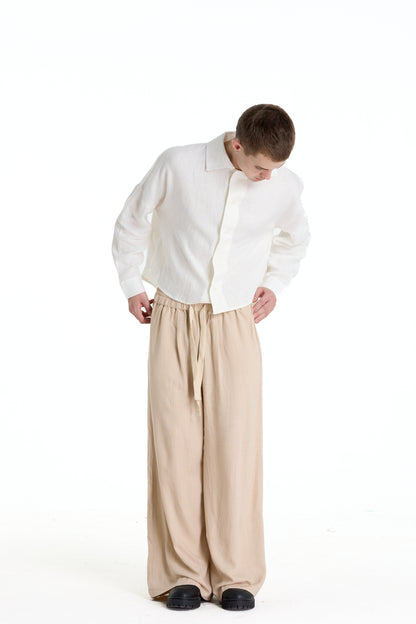 FRANCESCO LINEN WHITE SHIRT