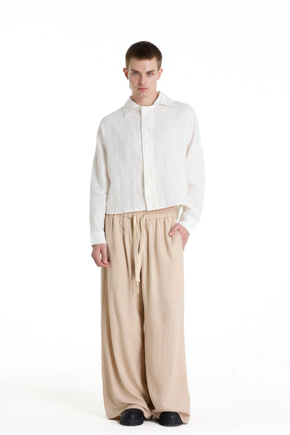 BONJOUR MADAME LINEN TAN PANTS
