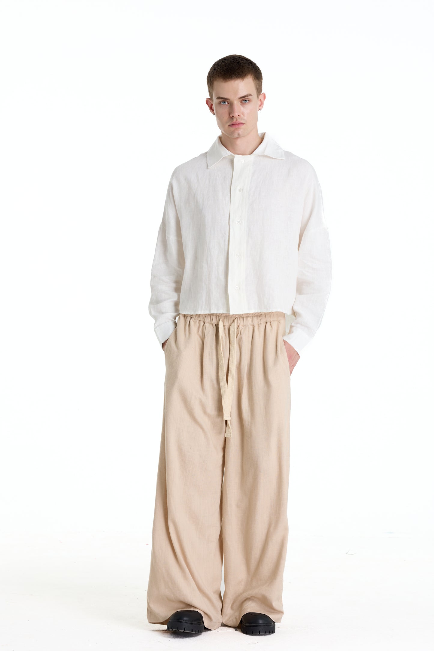 BONJOUR MADAME LINEN TAN PANTS