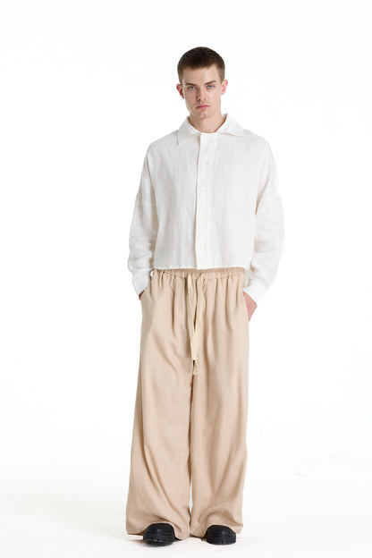 BONJOUR MADAME LINEN TAN PANTS