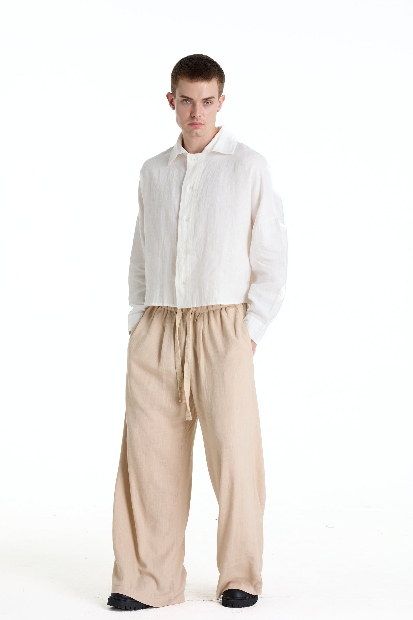 FRANCESCO LINEN WHITE SHIRT