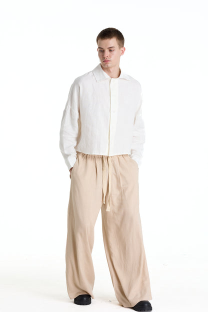 FRANCESCO LINEN WHITE SHIRT