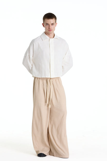 BONJOUR MADAME LINEN TAN PANTS