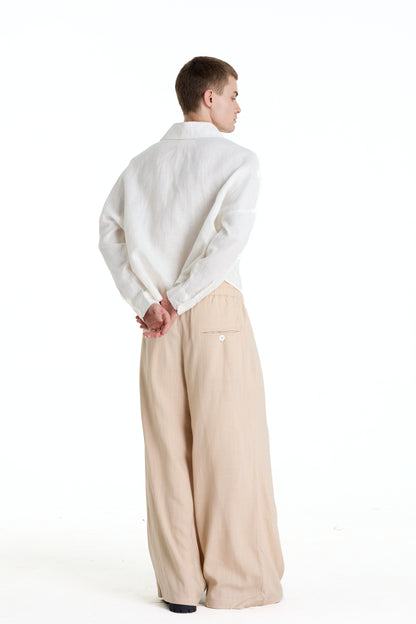 FRANCESCO LINEN WHITE SHIRT