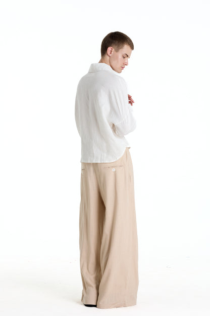 BONJOUR MADAME LINEN TAN PANTS