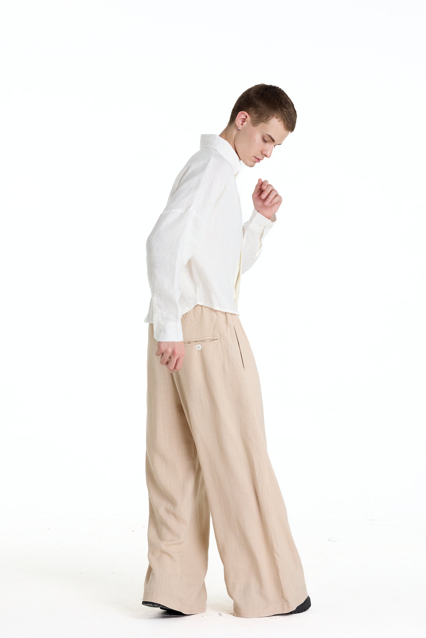 BONJOUR MADAME LINEN TAN PANTS