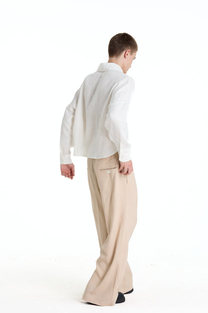 BONJOUR MADAME LINEN TAN PANTS