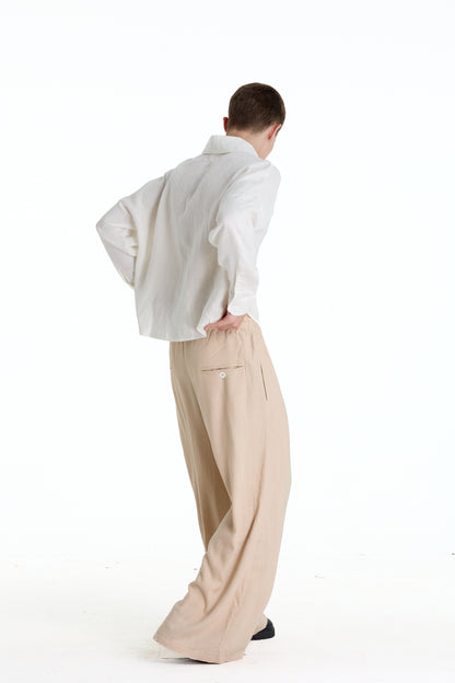 FRANCESCO LINEN WHITE SHIRT
