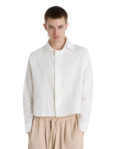 FRANCESCO LINEN WHITE SHIRT