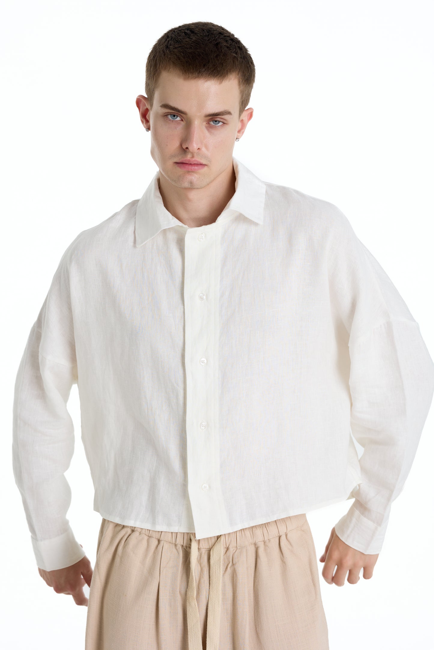 FRANCESCO LINEN WHITE SHIRT