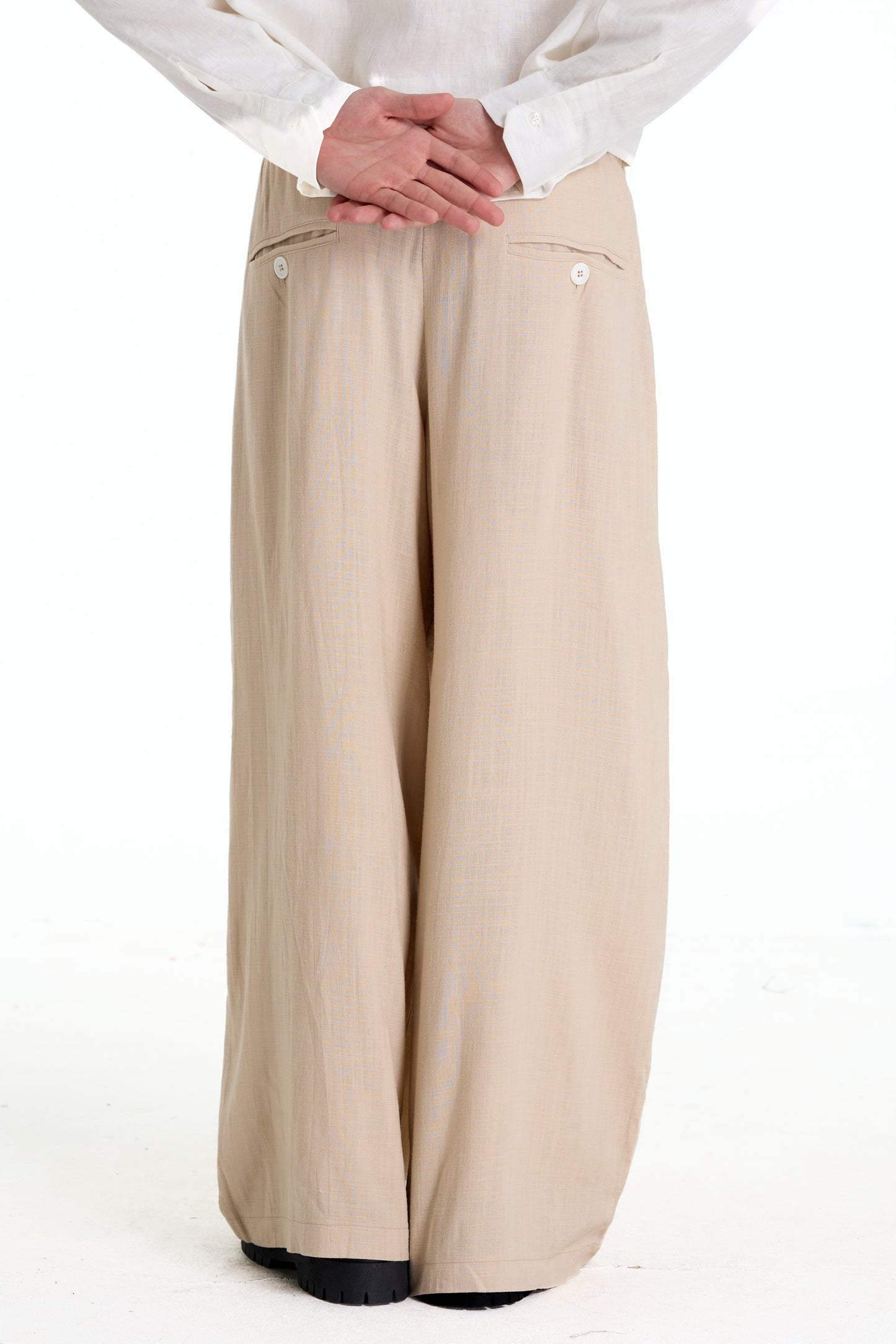 BONJOUR MADAME LINEN TAN PANTS